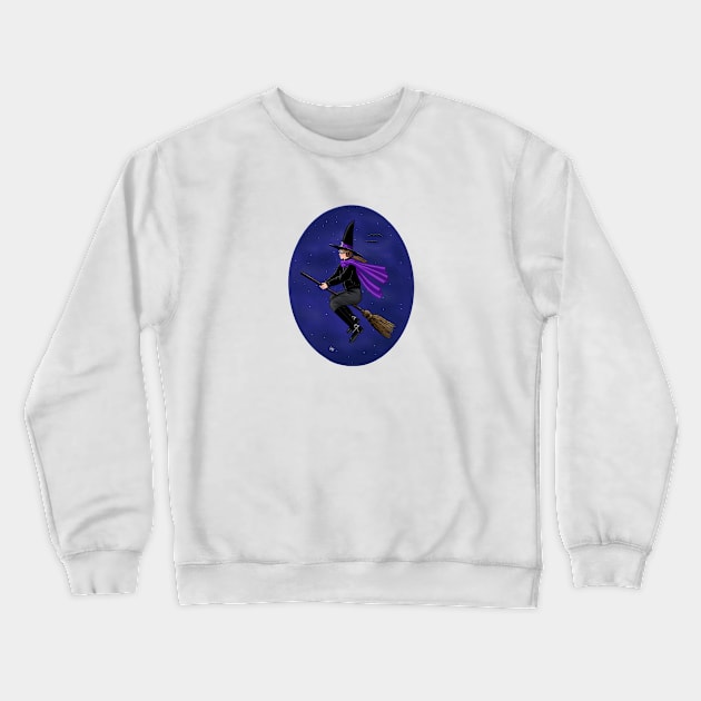 Sky Pilot Halloween Witch Crewneck Sweatshirt by JaqiW